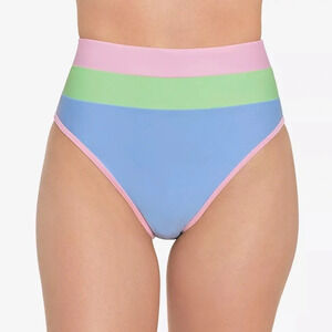 SALT + COVE Colorblocked High-Waist Bikini‎ Bottoms Junior’s L NWT